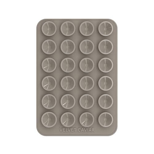 Velvet Caviar Suction Cup Phone Case Mount Compatible with MagSafe Devices Only - Magnetic Silicone Sticky Phone Grip Holder for iPhone Back of Phone - Mirror Gripper (Grey) - color: Grey