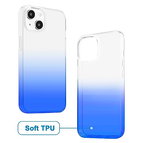 JJGoo Compatible with iPhone 13 Case Clear Soft Transparent Shockproof Protective Slim Thin Bumper Phone Cover, Gradient Blue - color: Gradient Blue