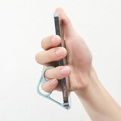 Finger Phone Holder, 10 Pcs Random Color Plastic 2 Holes Little Finger and Ring Finger Grip Strap Holder for Hand (10)