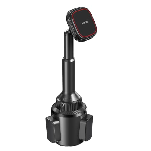 Cup Holder Phone Mount for MagSafe, Strong N55 Magnetic Hold, 360° Rotation - color: Black & Red-Magsafe