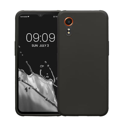kwmobile Case Compatible with Samsung Galaxy Xcover7 Case - Soft Slim Protective TPU Silicone Cover - Dark Grey - color: dark grey
