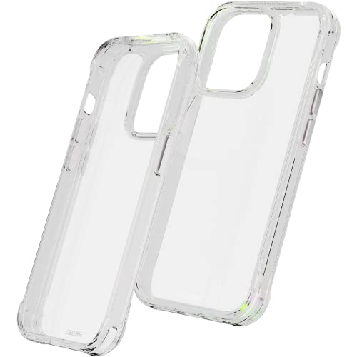 REBEL Phone Clear Case for iPhone 14 Pro [Crystal Series Gen-4] Non-Yellowing, Transparent, Anti-Scratch, Protective Shockproof Bumpers, Metal Buttons, 6.1 Inch 2023 Cover (Crystal Clear, No MagSafe) - color: Crystal Clear, No MagSafe, size: iPhone 14 Pro