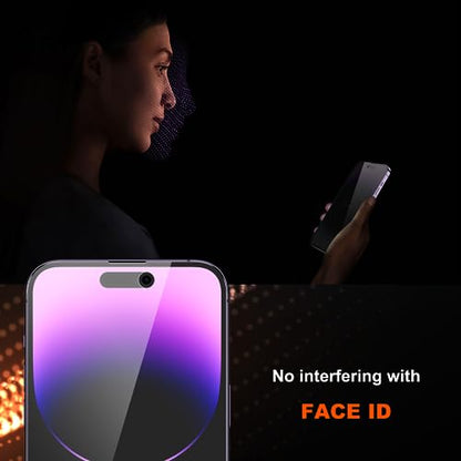 YMHML 2 Pack for iPhone 14 Pro Privacy Screen Protector Tempered Glass, Anti Spy Privacy Screen for iPhone 14 Pro Accessories, Case Friendly Private Film - size: iPhone 14 Pro-6.1 Inch