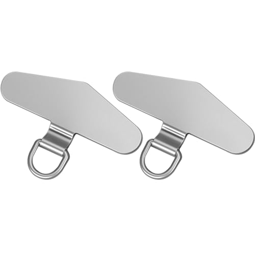 TENOC Metal Phone Tether Tab, 2Pcs, Silver - color: Silver