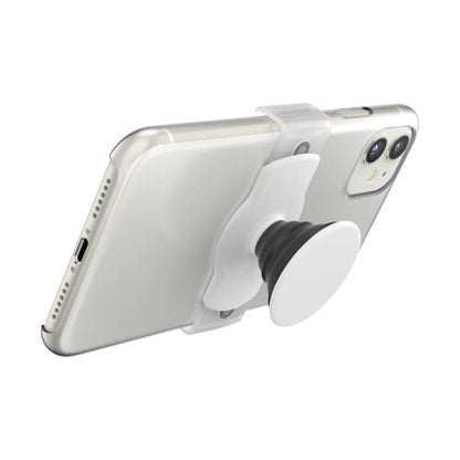 PopSockets Phone Grip Slide for Phones and Cases, Sliding Phone Grip with Expanding Kickstand - Stretch White - color: White