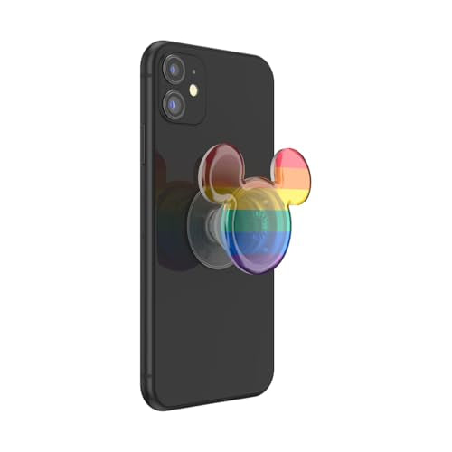 PopSockets Adhesive Phone Grip, Holder, Phone Stand, Disney - Rainbow Mickey - color: Rainbow Pride, style: Adhesive