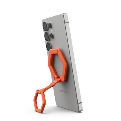 URBAN ARMOR GEAR UAG Magnetic Phone Ring Stand Compatible with MagSafe Magnet, Removable Metal Finger Ring Grip & 360 Rotation Adjustable Kickstand for iPhone 17, Galaxy S26, Burnt Orange