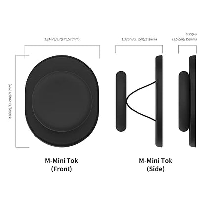 Sinjimoru Magnetic Phone Grip, Magnetic Phone Holder Compatible with MagSafe Stand, Ensuring Finger Comfort for iPhone 16 15 14 13 12, M-Mini Tok Black - color: Black