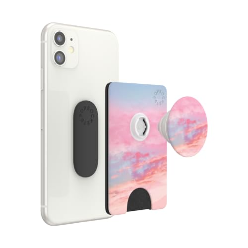 PopSockets Adhesive Phone Wallet with Grip- Pink Clouds - color: Pink Clouds, style: Adhesive