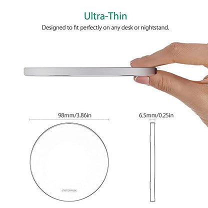 Fast Wireless Charger,25W Wireless Charging Induction Pad for iPhone 18/Duo - color: White