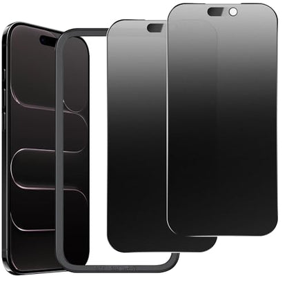 2 Pack Matte Privacy Screen Protector for iPhone Air 6.5",Anti-Glare Anti-Fingerprint,No Dazzling Anti-Spy,Smooth Responsive Touch Glass Film,Installation Frame - size: for iPhone Air