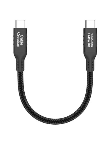 USB 4 Cable,USB C to C for SSD,MacBook Pro, iPhone17,Dock,Auto 0.5ft - color: 40G, size: 0.5FT-Straight