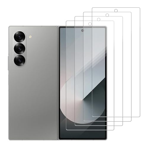 4 Pack Glass outer Screen Protector Compatible for Samsung Galaxy Z Fold 6 [Only the outer] SM-F956U SM-F956B HD Screen Tempered Glass, Scratch Resistant,Easy Install [Case Friendly] - size: Galaxy Z Fold 6 [Only the outer]