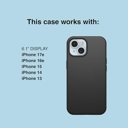 OtterBox iPhone 17e, 16e, 15, 14, & 13 Commuter Series Case - Black, Slim & Tough, Pocket-Friendly, with Port Protection - Thin & Protective iPhone Case, Dual-Layer, Impact Absorbing iPhone Case - color: Black