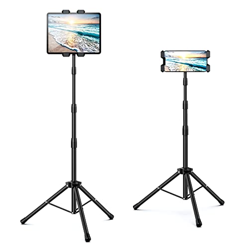Tablet Floor Stand Adjustable Tripod Stand Compatible for 5.5-12.9" iPad