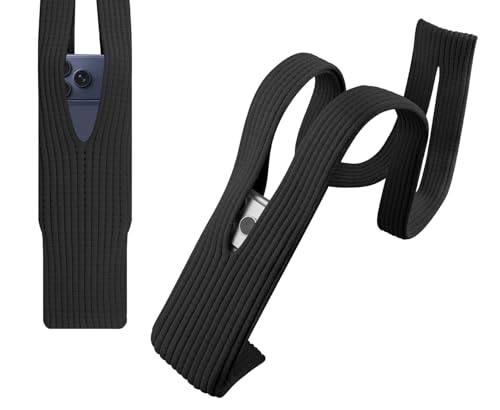 SOULWIT Knitted Phone Pocket Pouch (Long-Black) - color: Black, size: Long (31.5″)