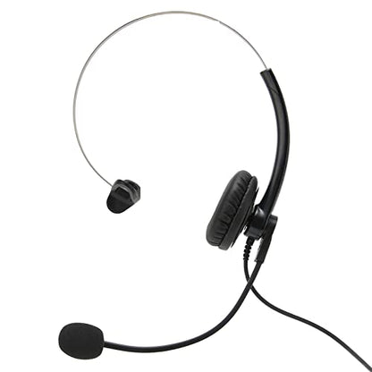 One Ear Wired Headset with Noise Cancelling for Crystal Clear HD Calls in Call Center Office (Crystal Connector) - size: Kristallverbinder