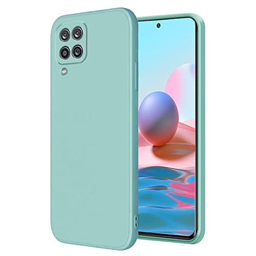Soft Silicone Protective Case for Samsung A42 5G (Light Cyan) | Matte Soft Touch for Samsung Galaxy A42 5G Phone Case Silicone Slim Cute Anti-Fingerprint Elegant Cover Shockproof Aesthetic - color: Blue