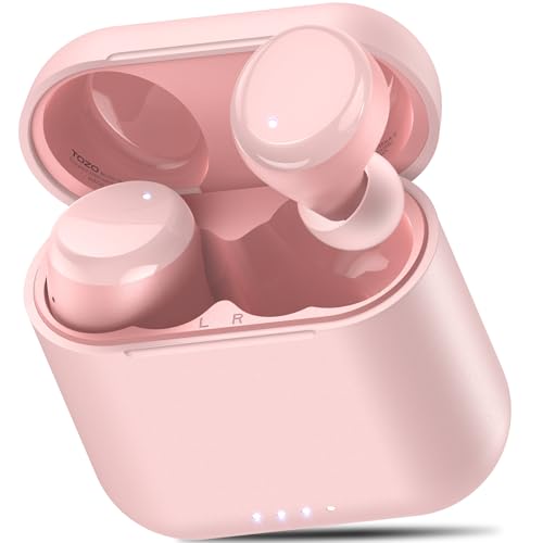 TOZO T6 Wireless Earbuds Bluetooth 5.3 Stereo Sound in Ear Headphones - color: Pink