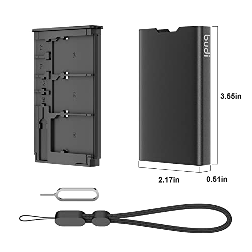 BUDI Pop-up Design Memory Card Case Crush & Shockproof Memory Card Wallet for Micro SD SDXC SDHC TF Cards and 6 SD Cards/Micro SDHC/Micro SDXC TF Card Holder Organizer,Case Storage (mini case) - size: mini case