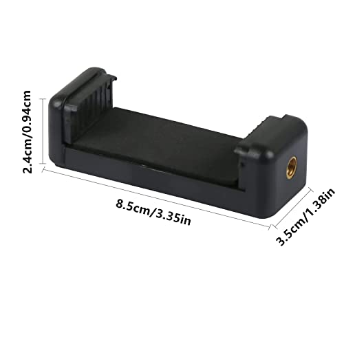 PRAQECZ Universal Cell Phone Tripod Mount Adapter, Phone Holder Clip Connector Head Used for Monopod Selfie Stick Travel Mini Flexible Tripod and More - style: 1 pack