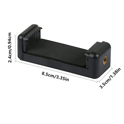 PRAQECZ Universal Cell Phone Tripod Mount Adapter, Phone Holder Clip Connector Head Used for Monopod Selfie Stick Travel Mini Flexible Tripod and More - style: 1 pack