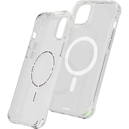 REBEL Clear Case for iPhone 15 Plus [Crystal Series Gen-4] Strong MagSafe Compatible, Anti-Scratch, Non-Yellowing, Protective Shockproof Bumpers, Metal Buttons, 6.7 Inch Phone 2023 (Crystal Clear) - color: Crystal Clear, size: iPhone 15 Plus