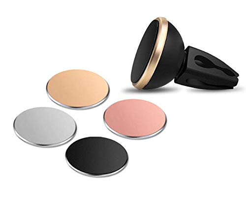SALEX Replacement Metal Plates Set for Magnetic Car Phone Holders, Wall & Air Vent Mounts, Cases, Magnets. Kit of 2 Matte Red Round Iron Discs Without Holes. 3M Adhesive Backing. Steel Disks 2 Pack. - color: Red / 2 Pack