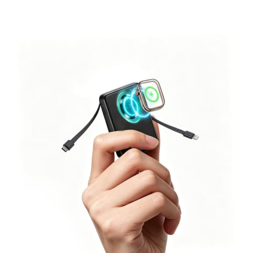Mini 15000mAh Portable Charger Power Bank for Apple Watch Charger, PD 22.5W