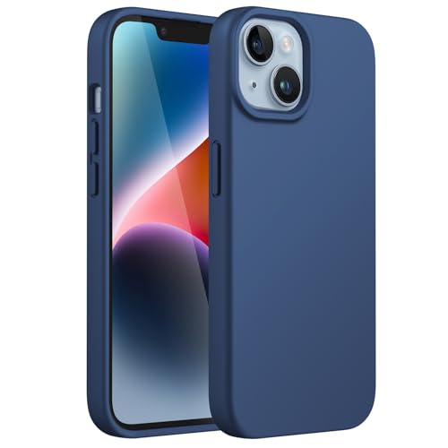 JETech Silicone Case for iPhone 14 Plus, Cobalt Blue | Silky Soft Touch, Shockproof Protection, Scratch Resistant, Microfiber Lining - color: Cobalt Blue, size: iPhone 14 Plus
