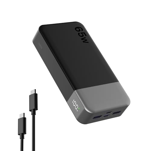 NOBIS Portable Charger 20000mAh 65W Power Bank Fast Charging - color: Black