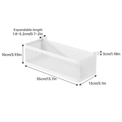 Bedside Caddy Shelf for Bunk Bed, White, L13.78in*W5.12in*H3.94in - color: White, size: L13.78in*W5.12in*H3.94in