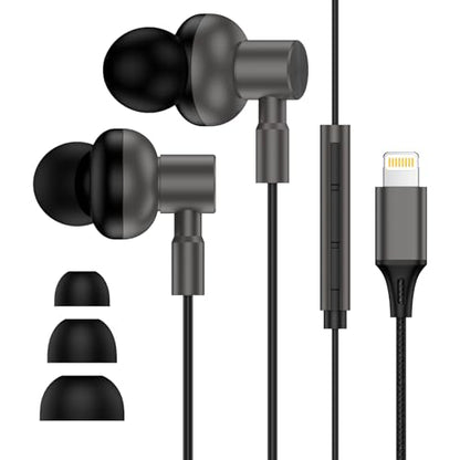 Wired Headphones Earbuds wtih Lightning Connector Magnetic Earphone Headset