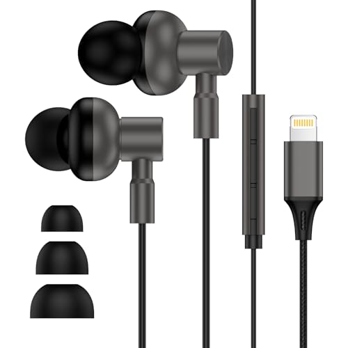 Wired Headphones Earbuds wtih Lightning Connector Magnetic Earphone Headset