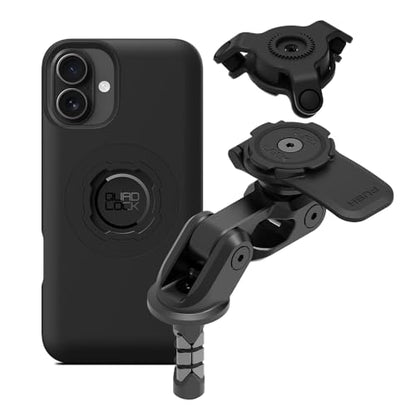 Quad Lock Motorcycle Fork Stem Mount PRO Kit with Vibration Dampener and MAG Phone Case for iPhone 16 Plus - size: iPhone 16 Plus