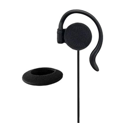 Single Ear Over-Ear Hook Earphone 3.5mm, Earbud Compatible with Tour Guide System, Interpretation Receivers, Keyboard Piano & TV Audio - Replacement Monitor Earpiece (No Mic)