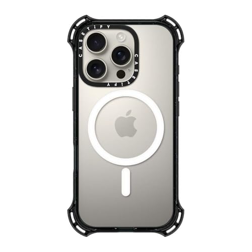 CASETiFY for iPhone 16 Pro Case - Bounce Compatible with MagSafe | Shockproof | 21.3 ft. 6X Military Grade Drop Protection | Black - color: Clear Black, size: Iphone 16 Pro (6.3")