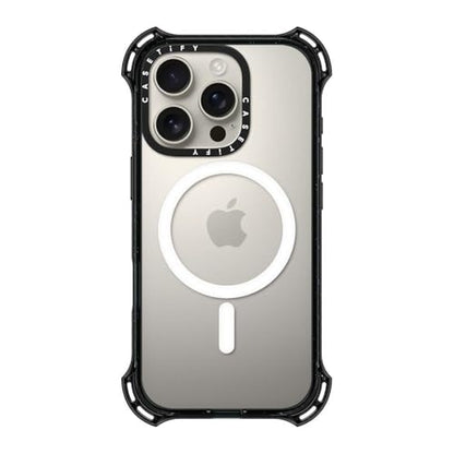 CASETiFY for iPhone 16 Pro Case - Bounce Compatible with MagSafe | Shockproof | 21.3 ft. 6X Military Grade Drop Protection | Black - color: Clear Black, size: Iphone 16 Pro (6.3")