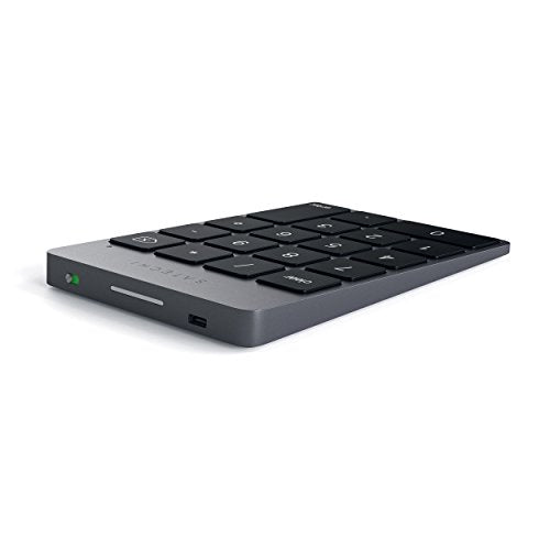 Satechi Slim Aluminum Bluetooth Keypad, 18-Key Number Pad, Space Gray - color: Space Gray, size: Micro USB
