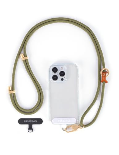 Cell Phone Lanyard 1,Phone Tether Tab 2,Phone Crossbody Strap,Lanyards for Around the Neck,Adjustable Phone Strap(Green-G) - color: Green-g