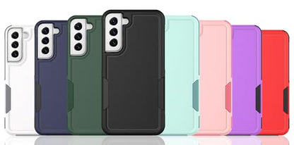 for Samsung Galaxy S22 Plus Case: Dual Layer Protective Heavy Duty Cell Phone Cover Shockproof Rugged with Screen Protector - Military Protection Bumper Tough - Samsung Galaxy S22+ Plus 2022, Red - color: Red (PC) + Black (TPU)