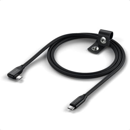 Satechi Right Angle USB-C Cable, 240W PD Charging, 3.3 Ft, Braided, Black - size: 1m
