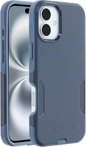 OtterBox iPhone 16 Plus – Commuter Series Slim MagSafe Case - | 3X Military Drop Protection - Dual-Layer Design - Pocket-Friendly - Raised Edges - Port Covers - Non-Retail Packaging - color: Blue Jeans