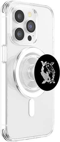 Pisces Yin and Yang Symbol PopSockets PopGrip for MagSafe - style: Magnetic PopGrip