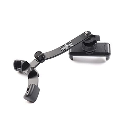 Union Jack Gray/Black Rotatable Smart Phone Holder Clip Fold Mount Bracket for Mini Cooper 3rd Gen (F54 F55 F56 F57 F60 2020-2023, Only LCD Speedometer)