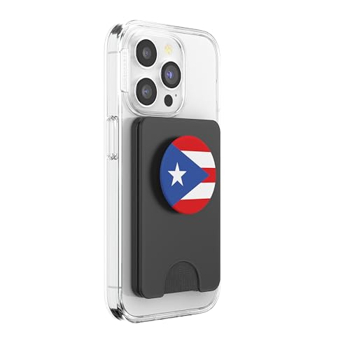 Puerto Rico Flag PopSockets PopWallet for MagSafe - style: Magnetic PopWallet