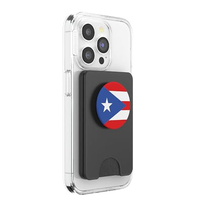 Puerto Rico Flag PopSockets PopWallet for MagSafe - style: Magnetic PopWallet