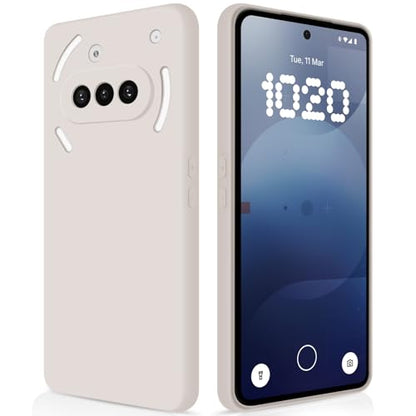 GiiYoon Silicone Case for Nothing Phone 3a, Off White - color: Off-white, size: Nothing Phone 3a
