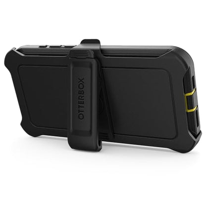 OtterBox iPhone 15 Pro Max (Only) - Defender Series Case - Night (Black & Yellow) - Screenless - Rugged & Durable - with Port Protection - Holster Clip Includes - Non-Retail Packaging - color: Night (Black & Yellow)
