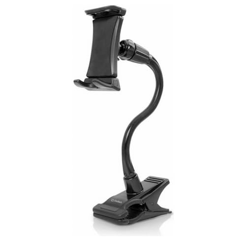 Gooseneck Flexible Cell Phone Holder and Tablet Mount with Clamp. Clip-On Stand for Bedroom Desktop Kitchen Office Car Compatible for iPad Pro Air Mini, Galaxy Smartphones iPhones, Google Pixels